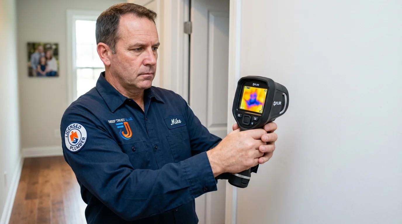 Thermal imaging leak detection by Johns Plumbing LLC in Waukee